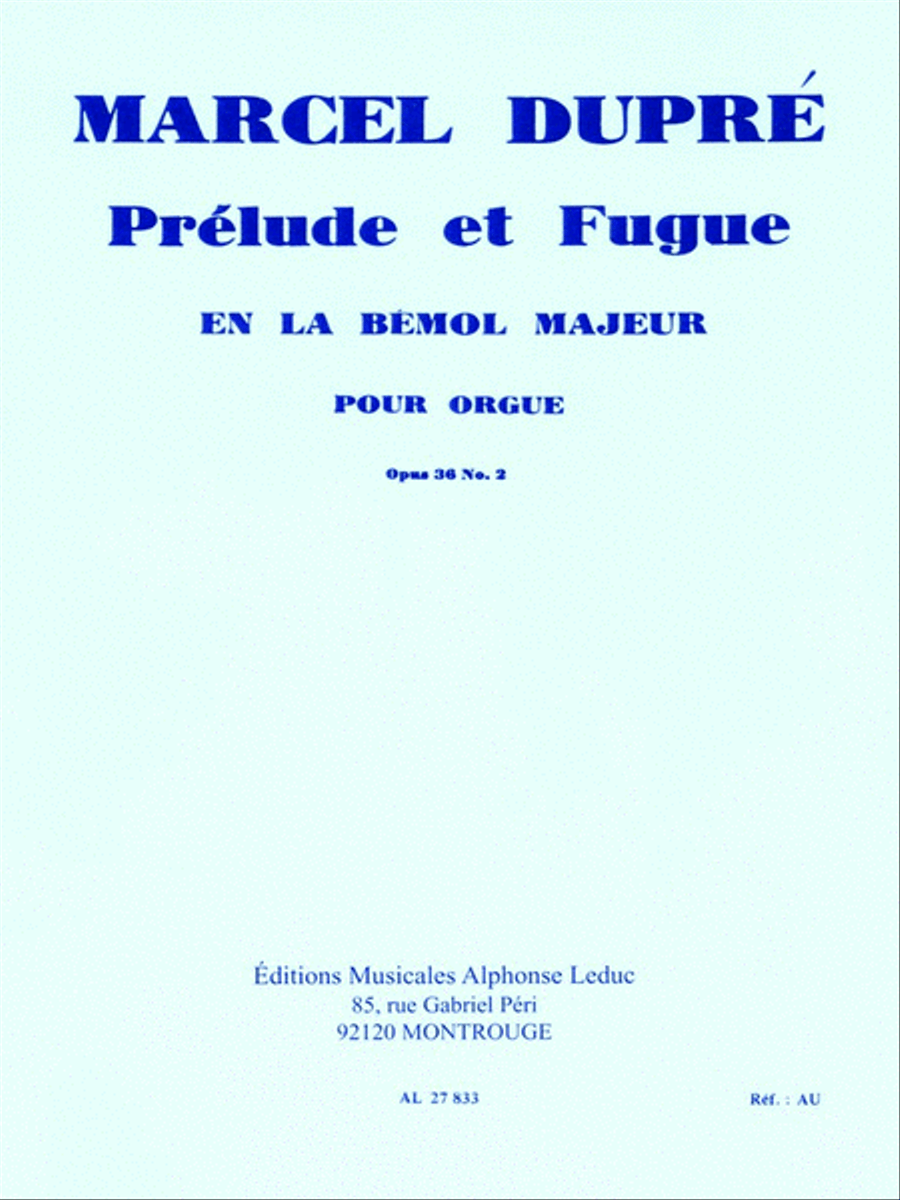 Prelude And Fugue In A Flat Major, For Organ Organ Solo scores gallery preview page 1