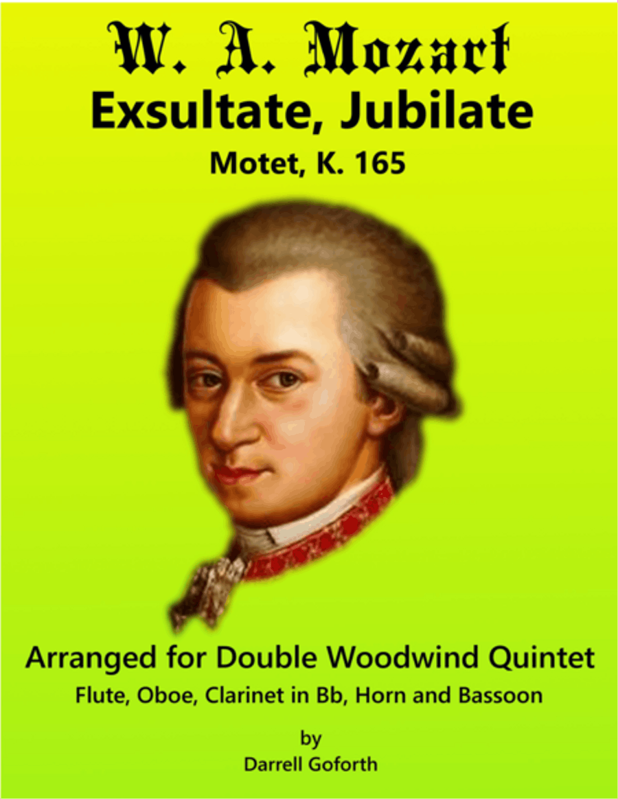Mozart: Exsultate, jubilate for Woodwind Quintet Woodwind Quintet scores gallery preview page 1