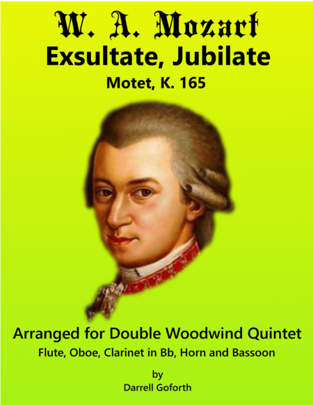 Mozart: Exsultate, jubilate for Woodwind Quintet image number null