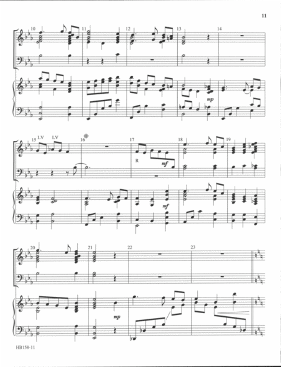 Let's All Ring Hymns with Keyboard - full score Handbell Choir scores gallery preview page 11