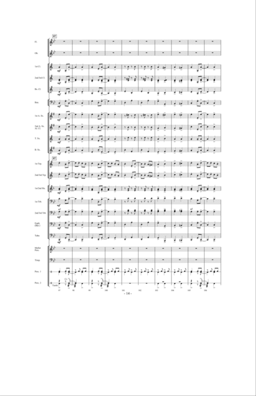 Gypsy Caravan Concert Band scores gallery preview page 13