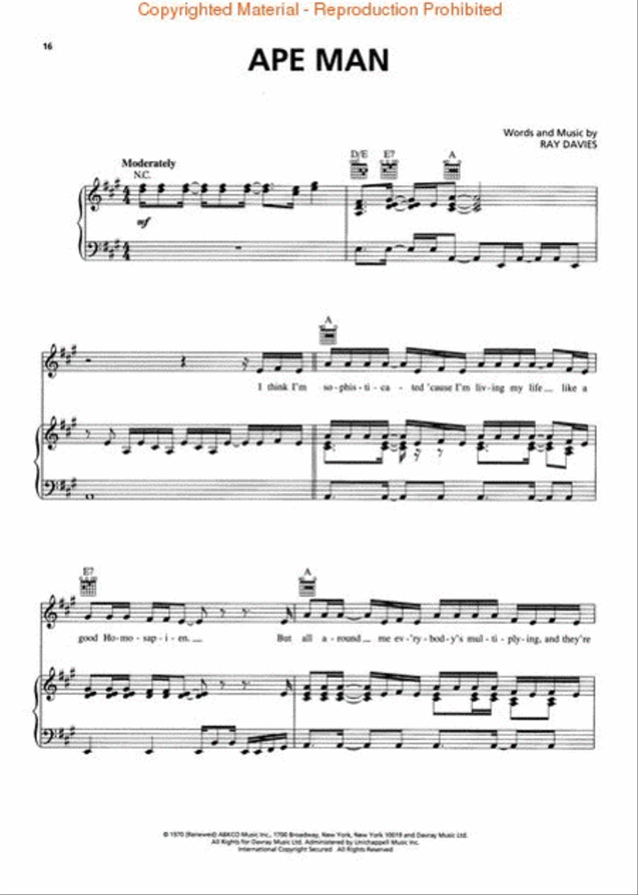 The Kinks Greatest Hits Piano, Vocal, Guitar scores gallery preview page 4
