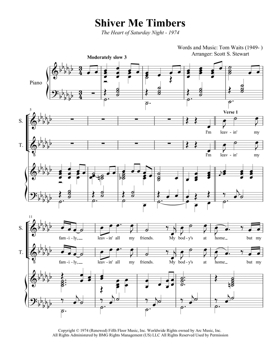 Shiver Me Timbers 4-Part scores gallery preview page 1