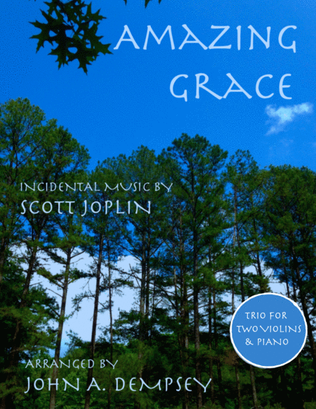 Book cover for Amazing Grace / The Entertainer (Trio for Two Violins and Piano)