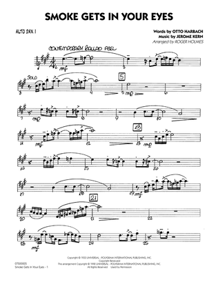 Smoke Gets In Your Eyes (arr. Roger Holmes) - Alto Sax 1