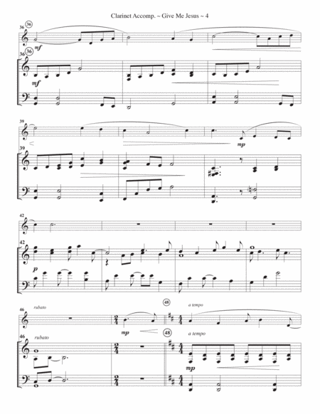 Give Me Jesus - Solo Clarient and Piano image number null