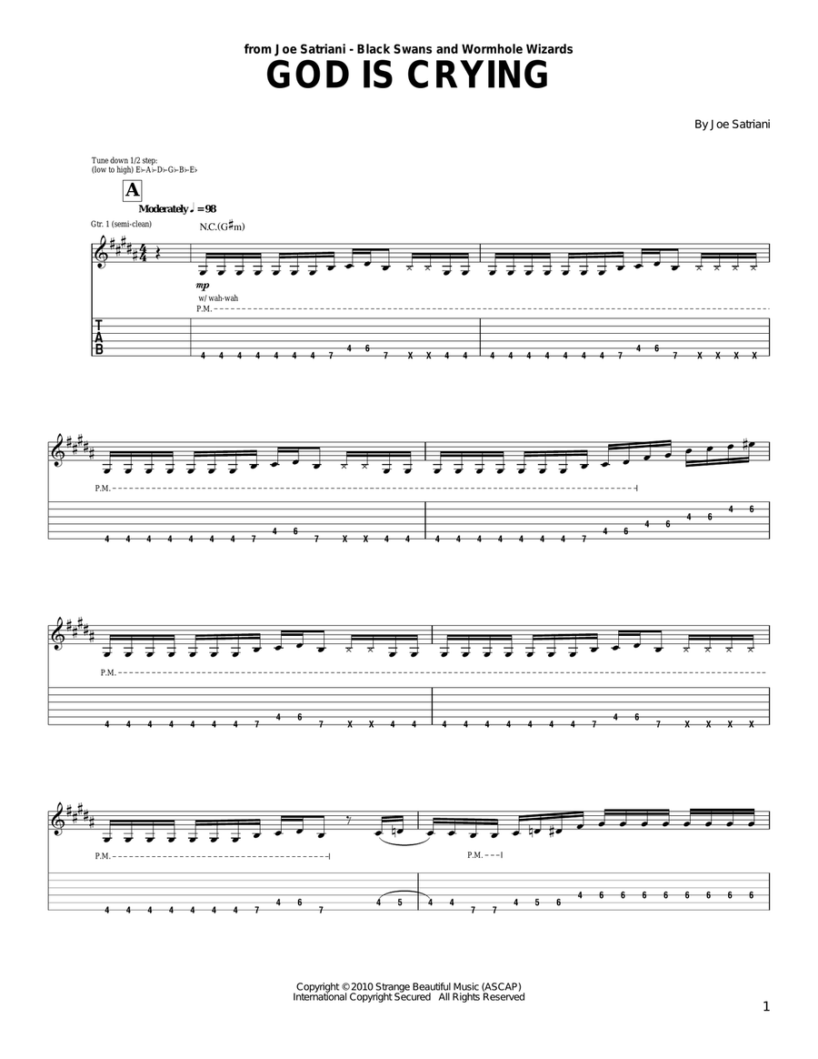 God Is Crying God Is Crying Acoustic Guitar scores gallery preview page 1