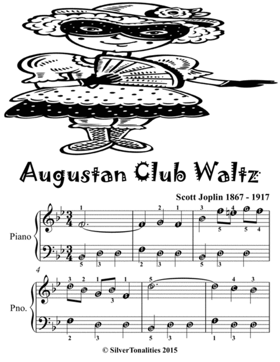 Augustan Club Waltz Easiest Piano Sheet Music for Beginner Pianists 2nd Edition