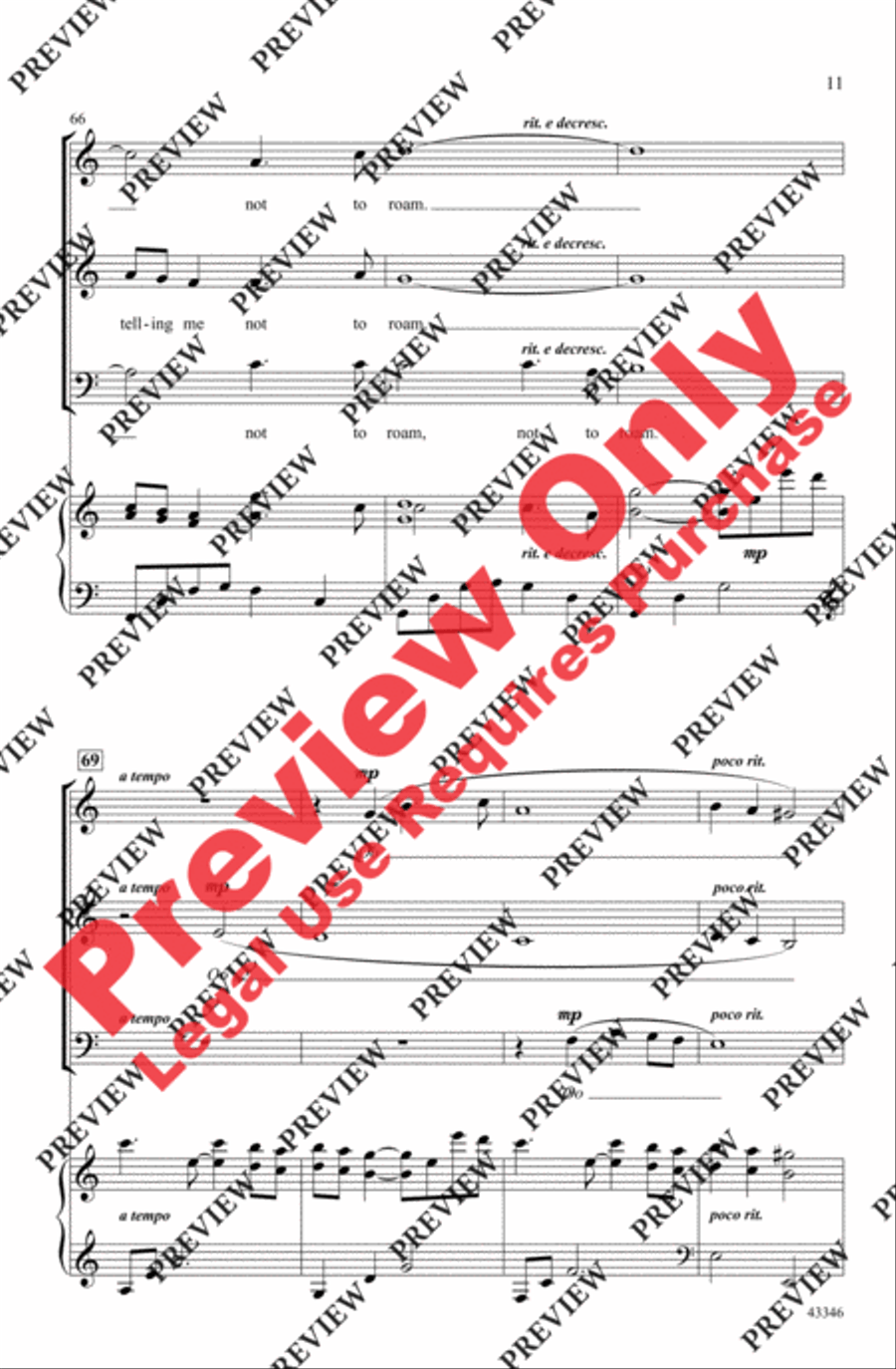 In the Dark of Midnight 3-Part scores gallery preview page 11
