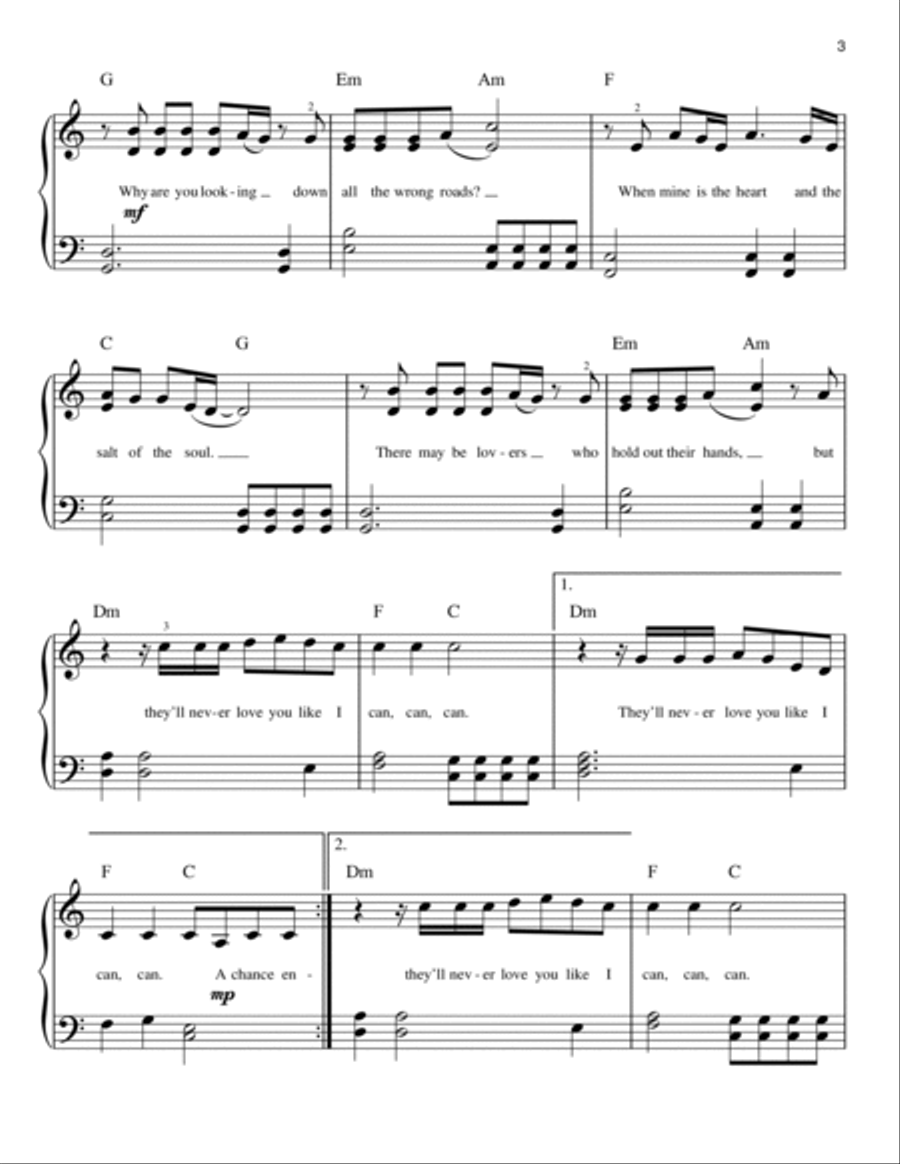 Like I Can Easy Piano scores gallery preview page 3