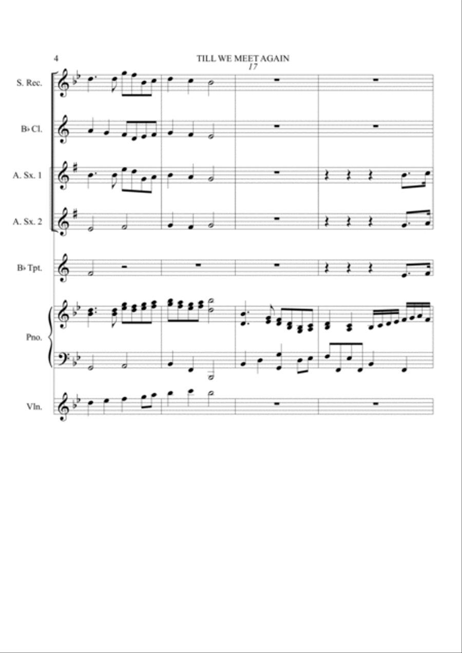 Till We Meet Again Till We Meet Again Chamber Music scores gallery preview page 4