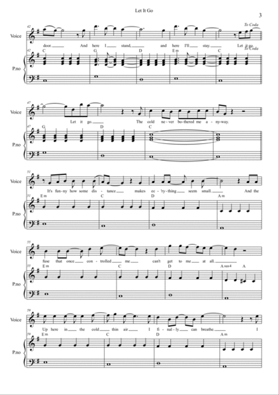 Let It Go Voice scores gallery preview page 3