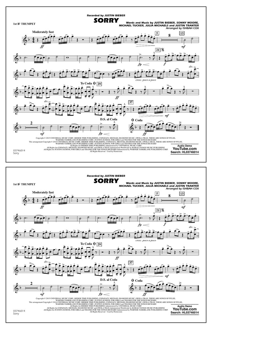 Sorry - 1st Bb Trumpet