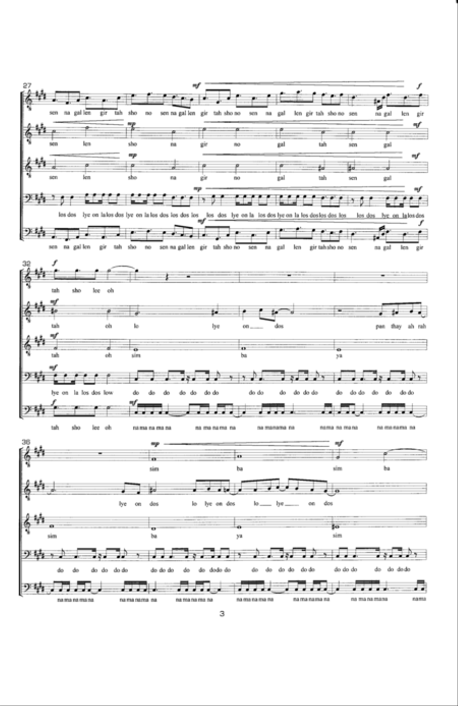Simba Samba TTBB scores gallery preview page 4