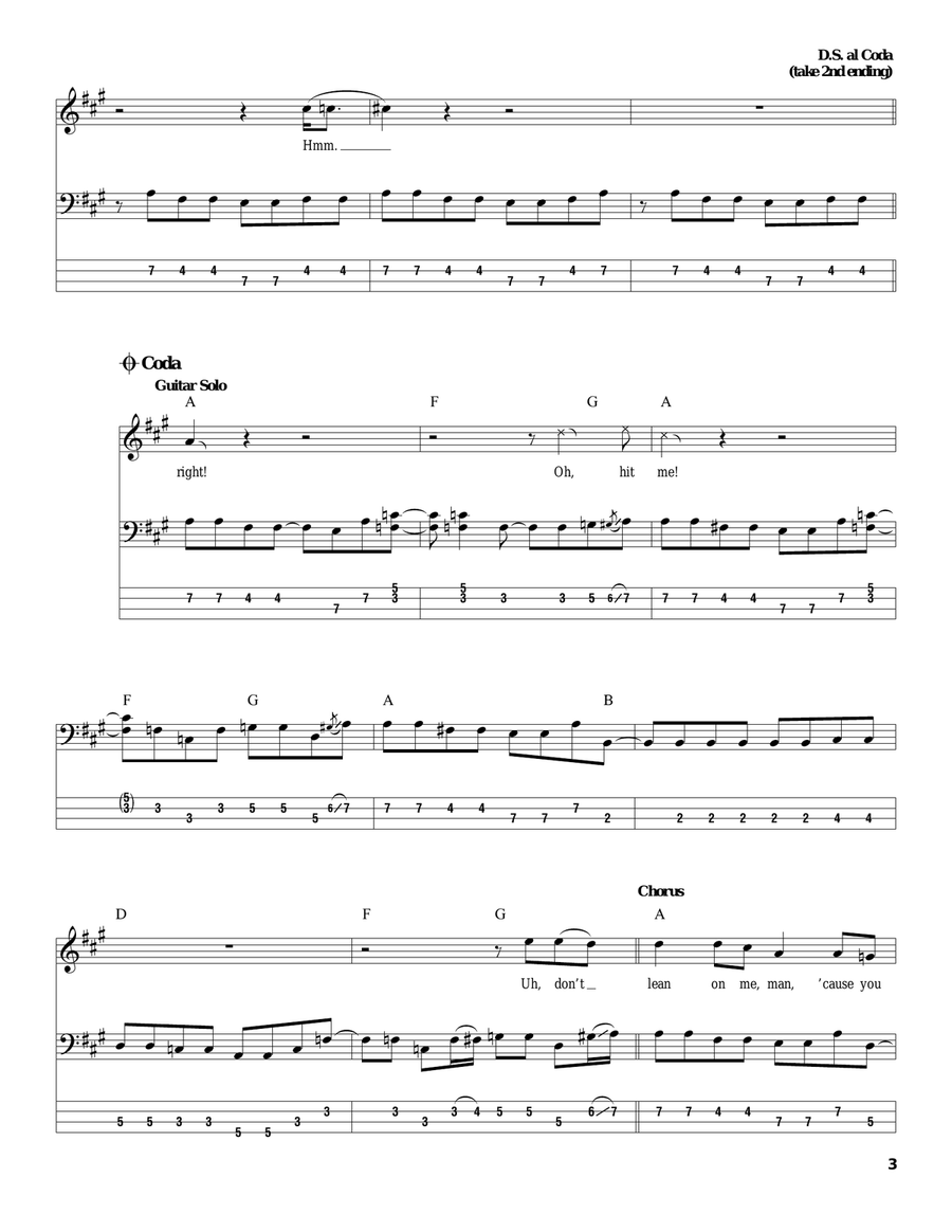 Suffragette City Acoustic Guitar scores gallery preview page 3