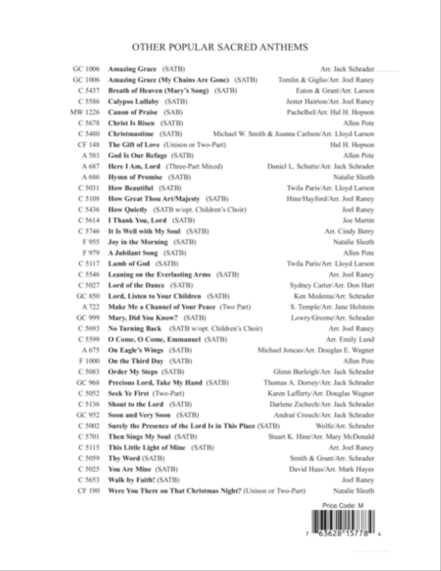 O Come to Us, Emmanuel 4-Part scores gallery preview page 13