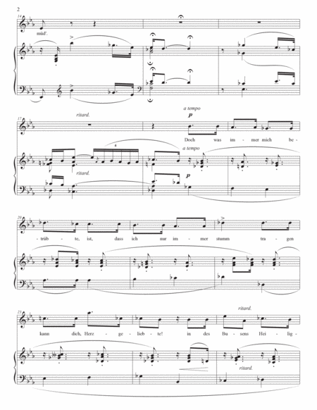 SCHUMANN: Stille Liebe, Op. 35 no. 8 (transposed to E-flat major)