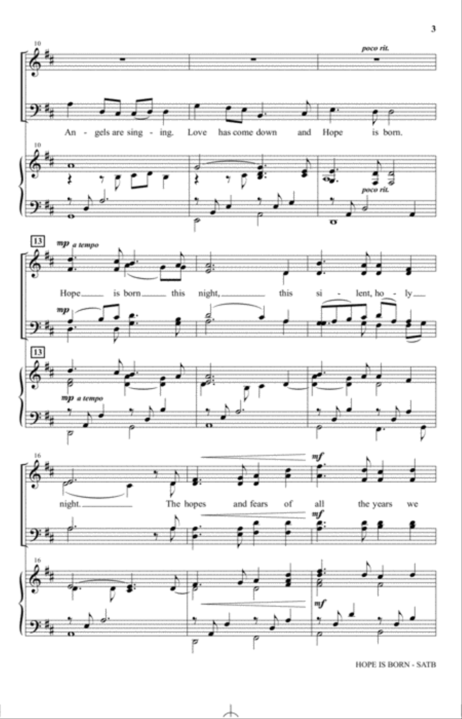 Hope Is Born Hope Is Born 4-Part scores gallery preview page 2