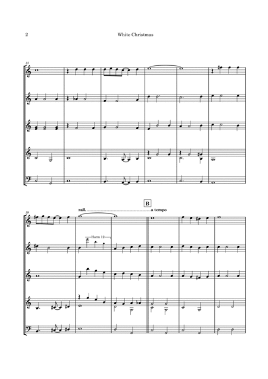 White Christmas Guitar Ensemble scores gallery preview page 5