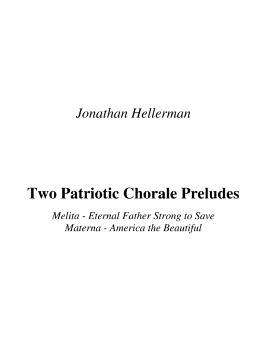 Two Patriotic Chorale Preludes Organ Solo scores gallery preview page 1