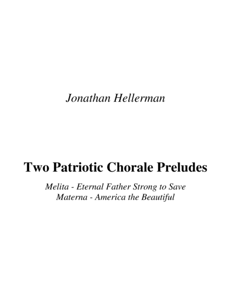 Two Patriotic Chorale Preludes image number null