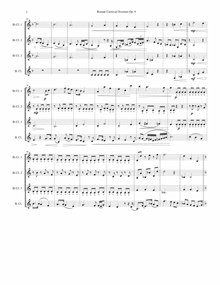 Berlioz - Roman Carnival - Clarinet Quartet image number null