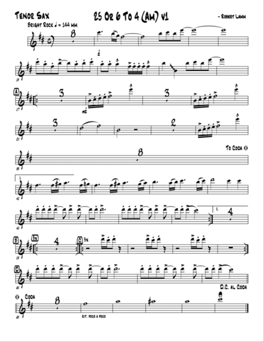 25 Or 6 To 4 Jazz Ensemble scores gallery preview page 6