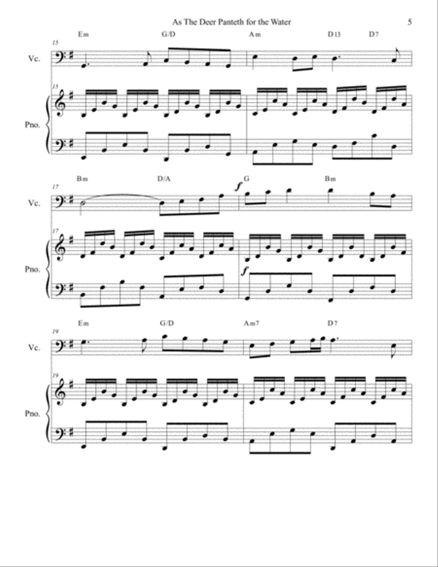 As The Deer Piano scores gallery preview page 5