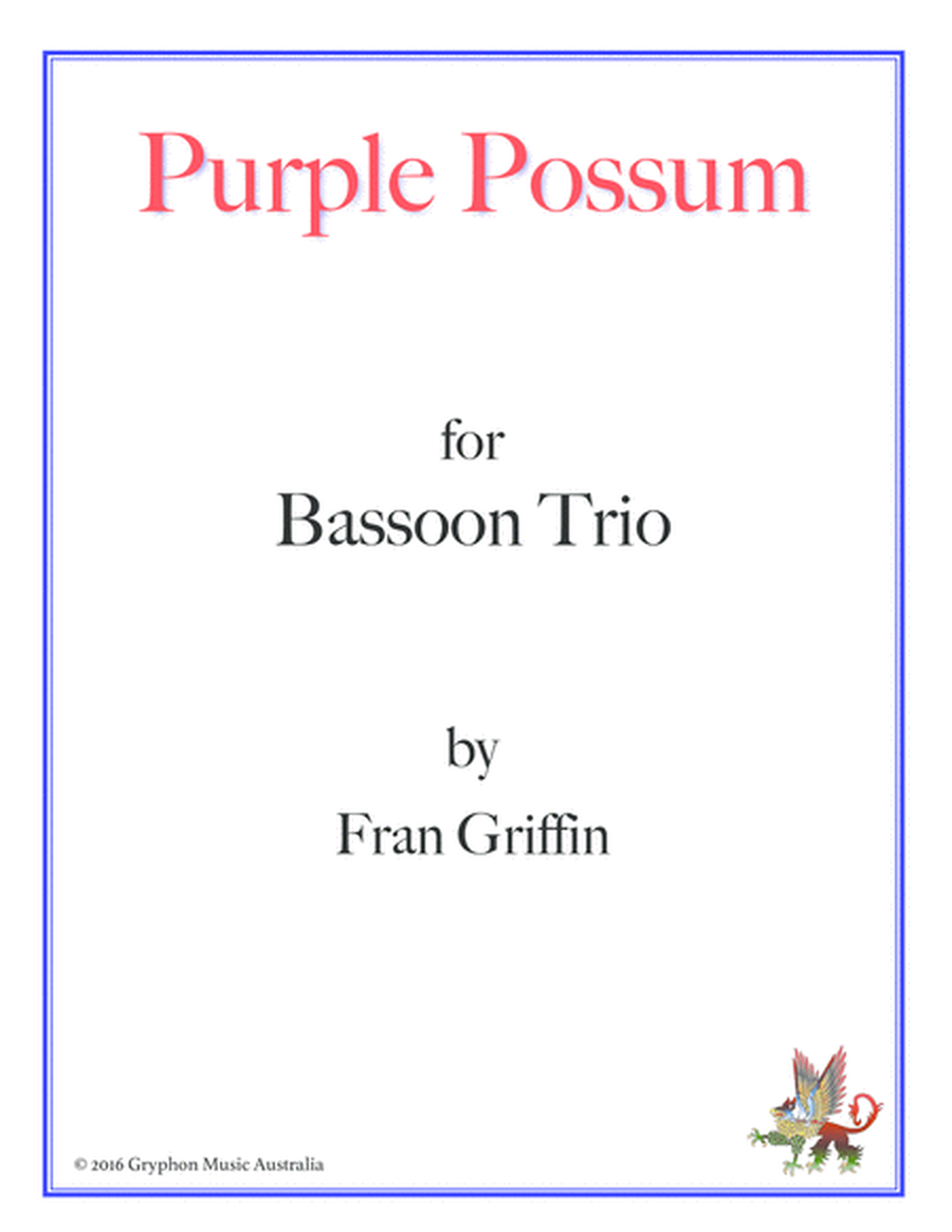 Purple Possum for Bassoon Trio image number null