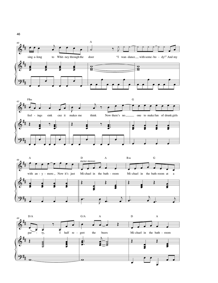 Michael In The Bathroom (from Be More Chill) Piano, Vocal scores gallery preview page 5