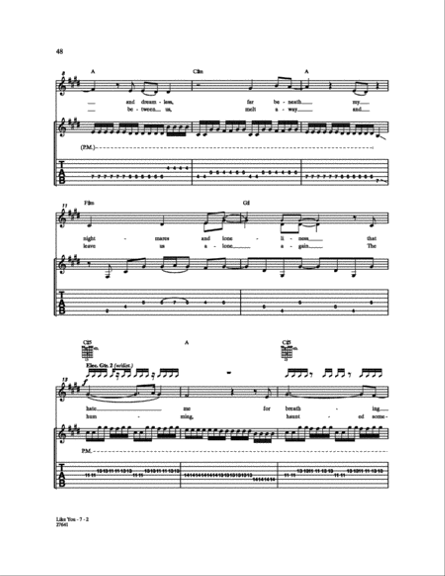 Like You Like You Electric Guitar scores gallery preview page 2