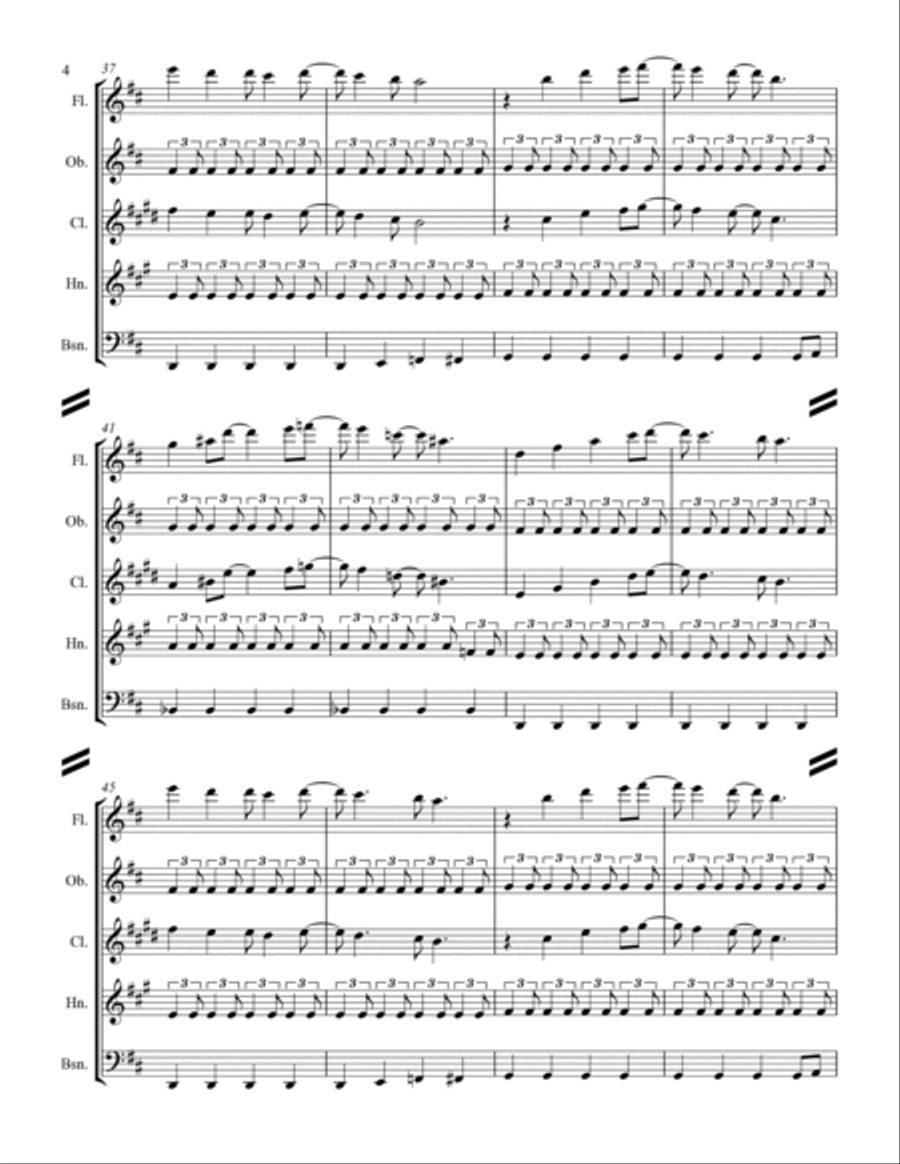 All I Want For Christmas Is You Woodwind Quintet scores gallery preview page 5