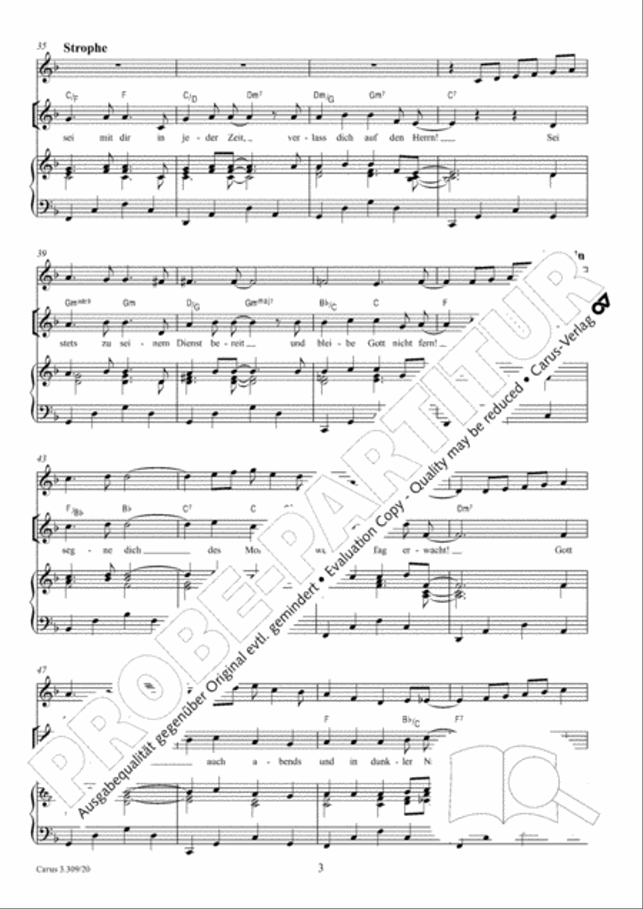 Gott sei mit dir Unison Choir scores gallery preview page 4