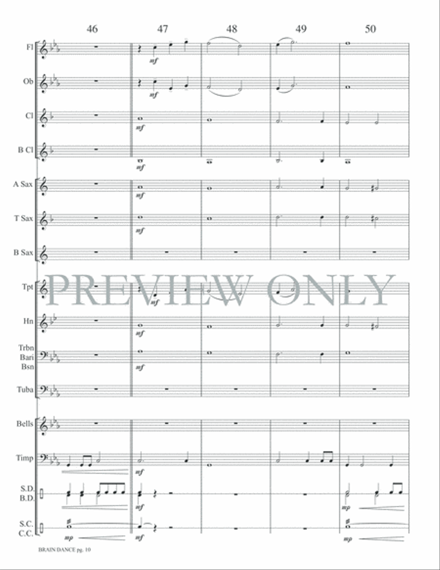 Brain Dance Brain Dance Concert Band scores gallery preview page 13