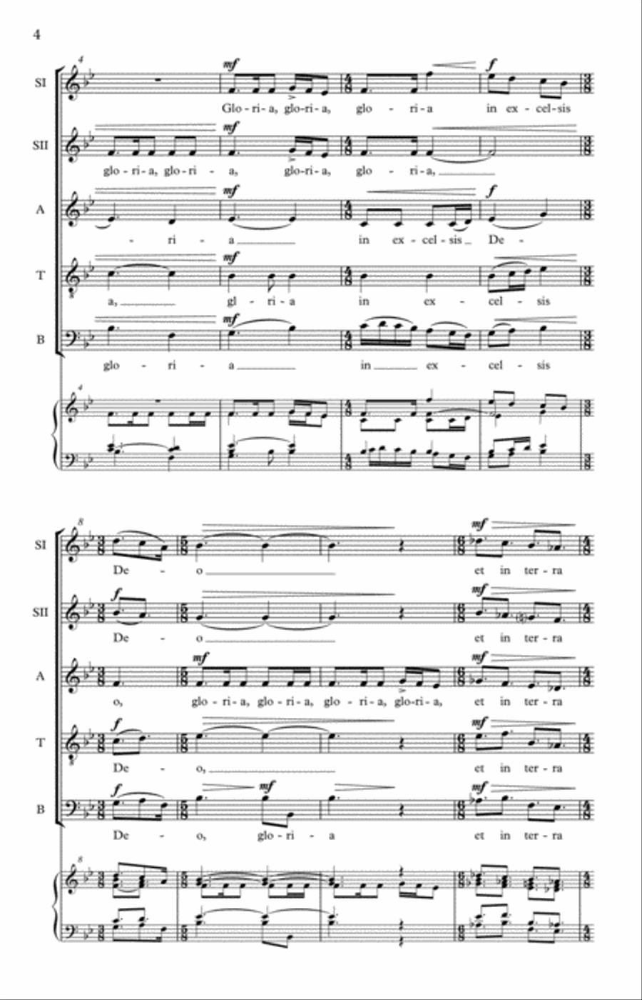 Gloria in Excelsis Divisi scores gallery preview page 3