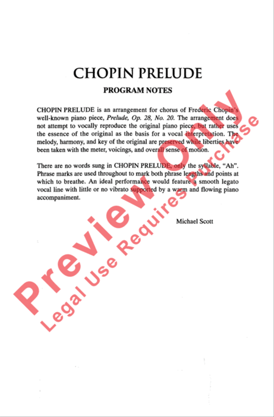 Chopin Prelude 4-Part scores gallery preview page 2