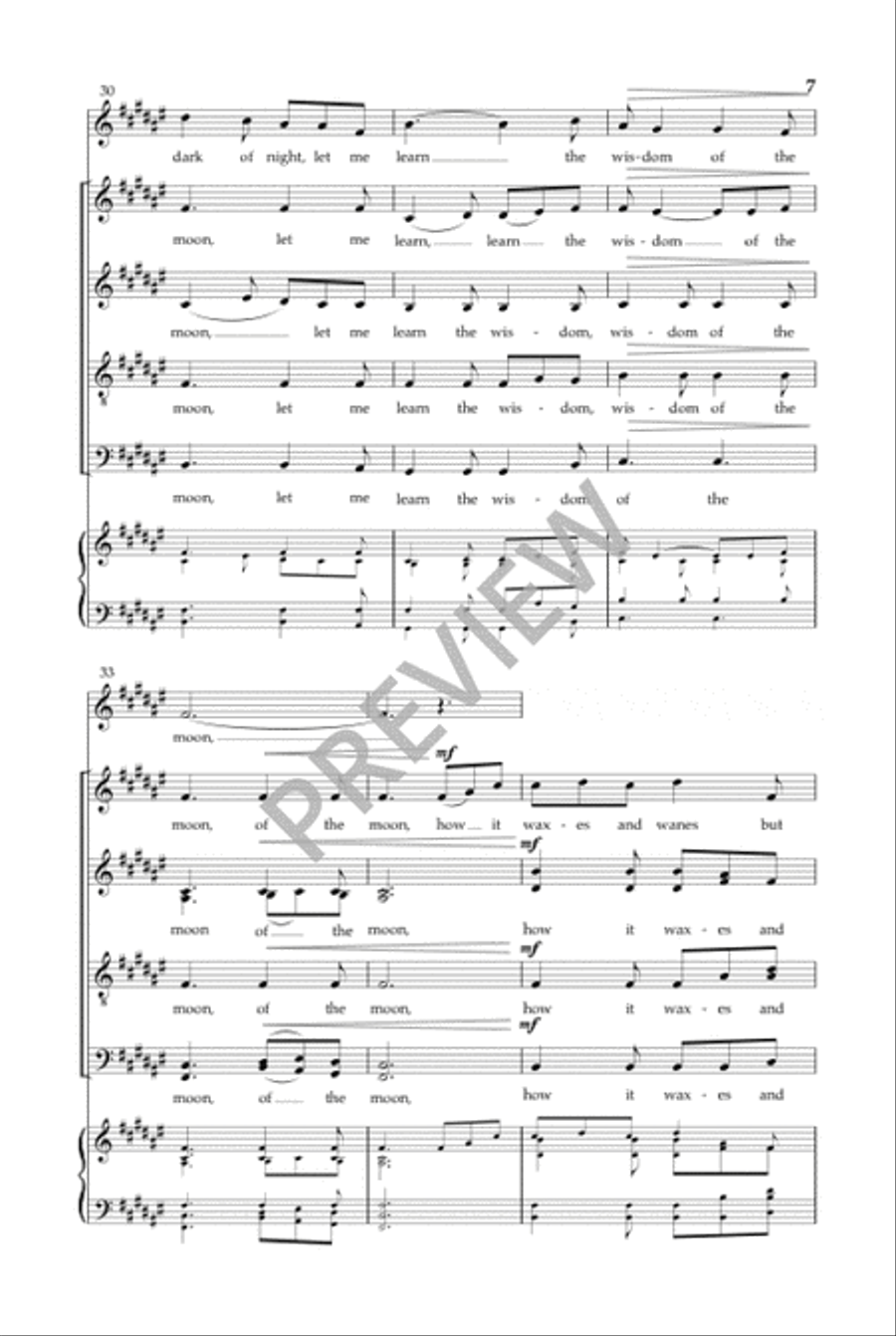 The Wisdom of the Moon Divisi scores gallery preview page 8