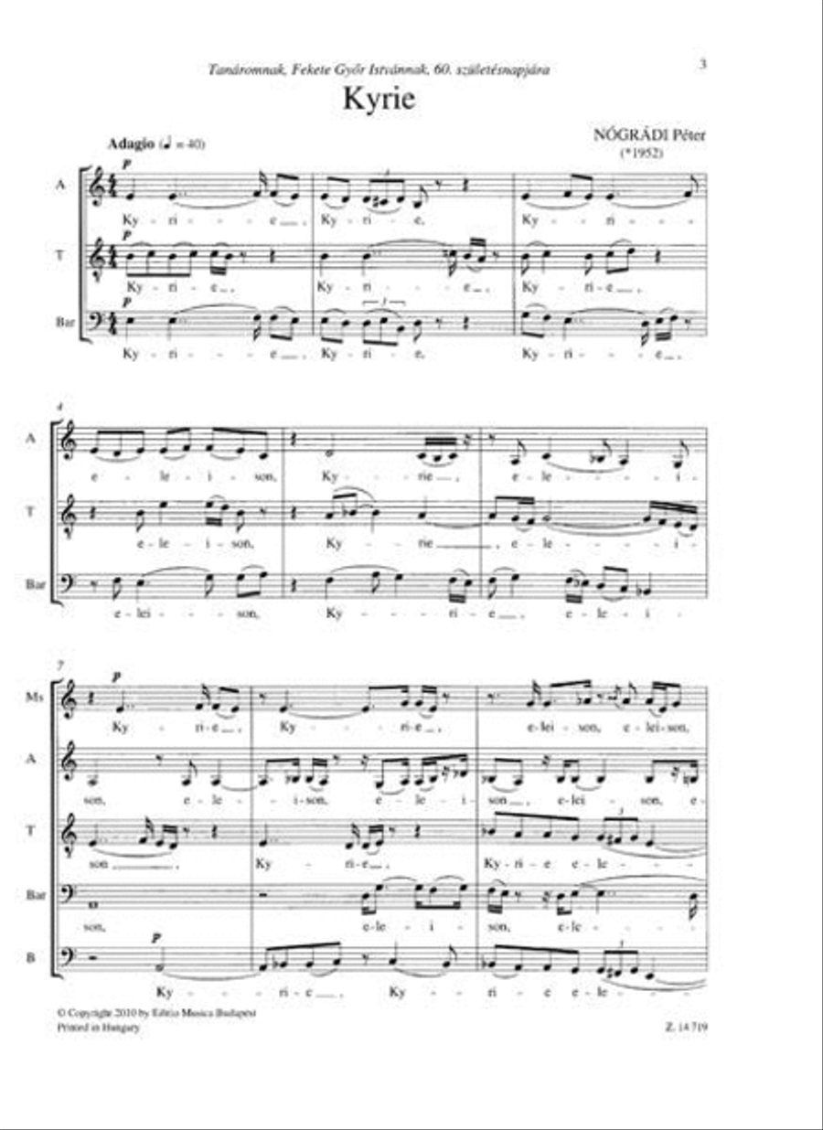 Kyrie Choir scores gallery preview page 3