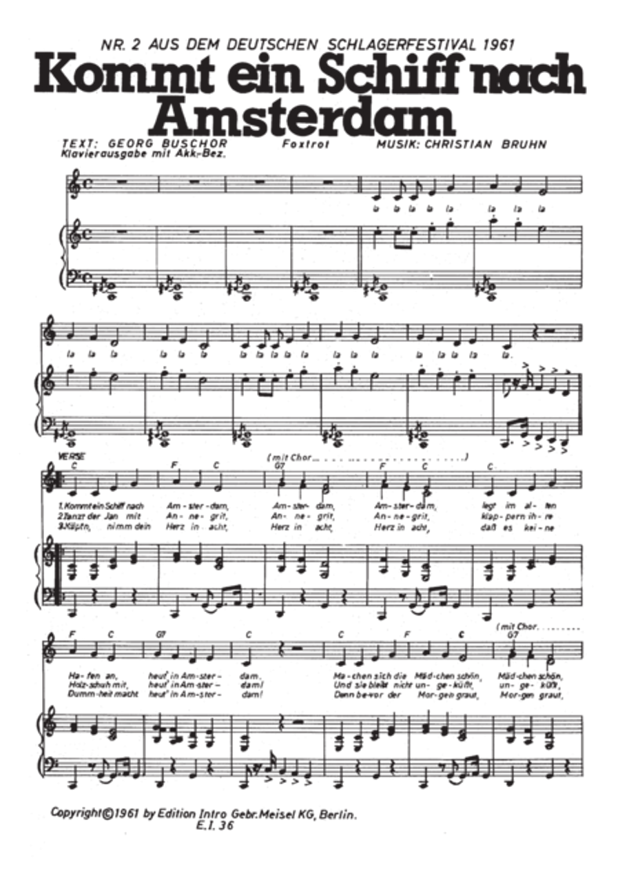 Kommt ein Schiff nach Amsterdam Voice scores gallery preview page 3