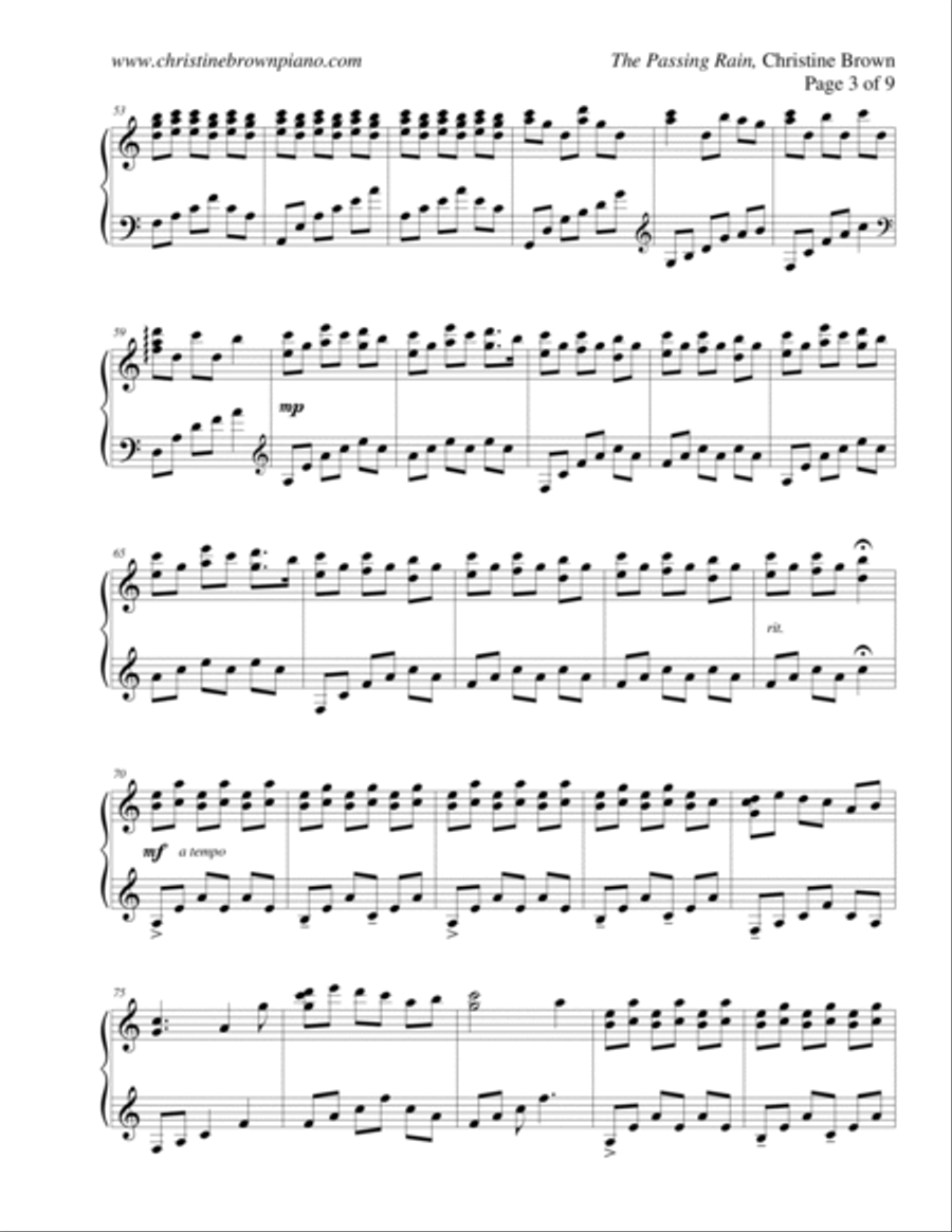 The Passing Rain Piano Solo scores gallery preview page 4
