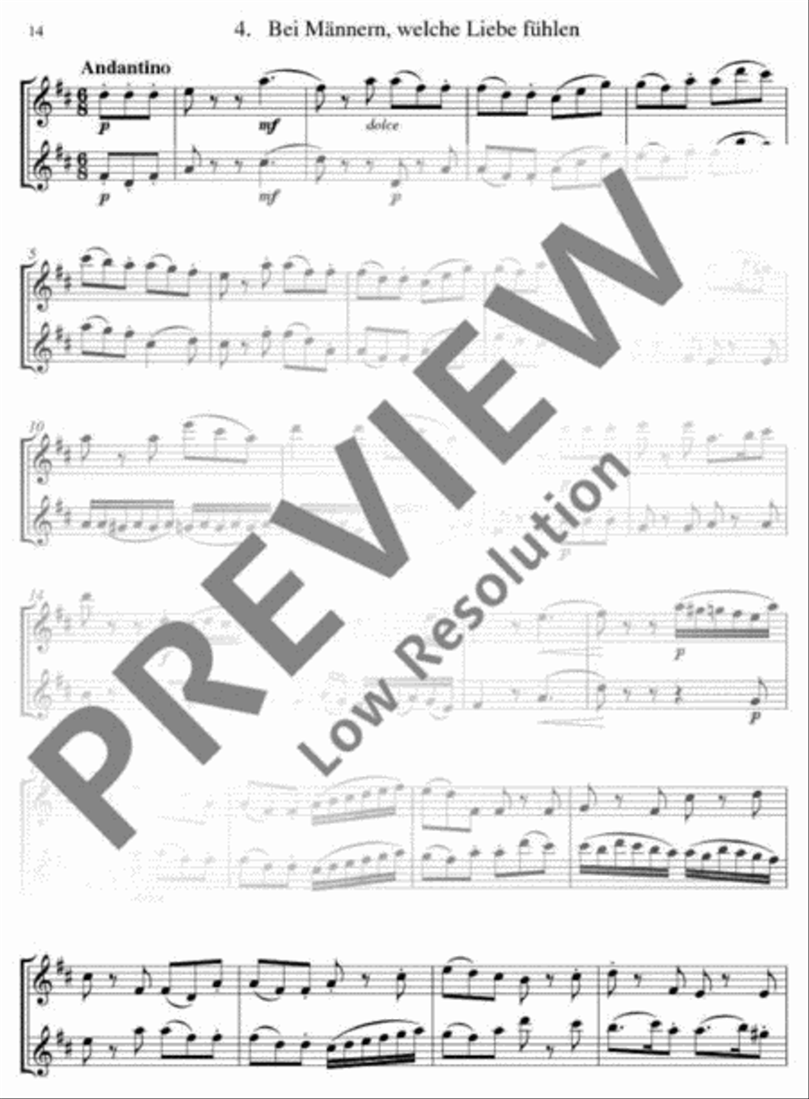 The Magic Flute Flute Duet scores gallery preview page 15