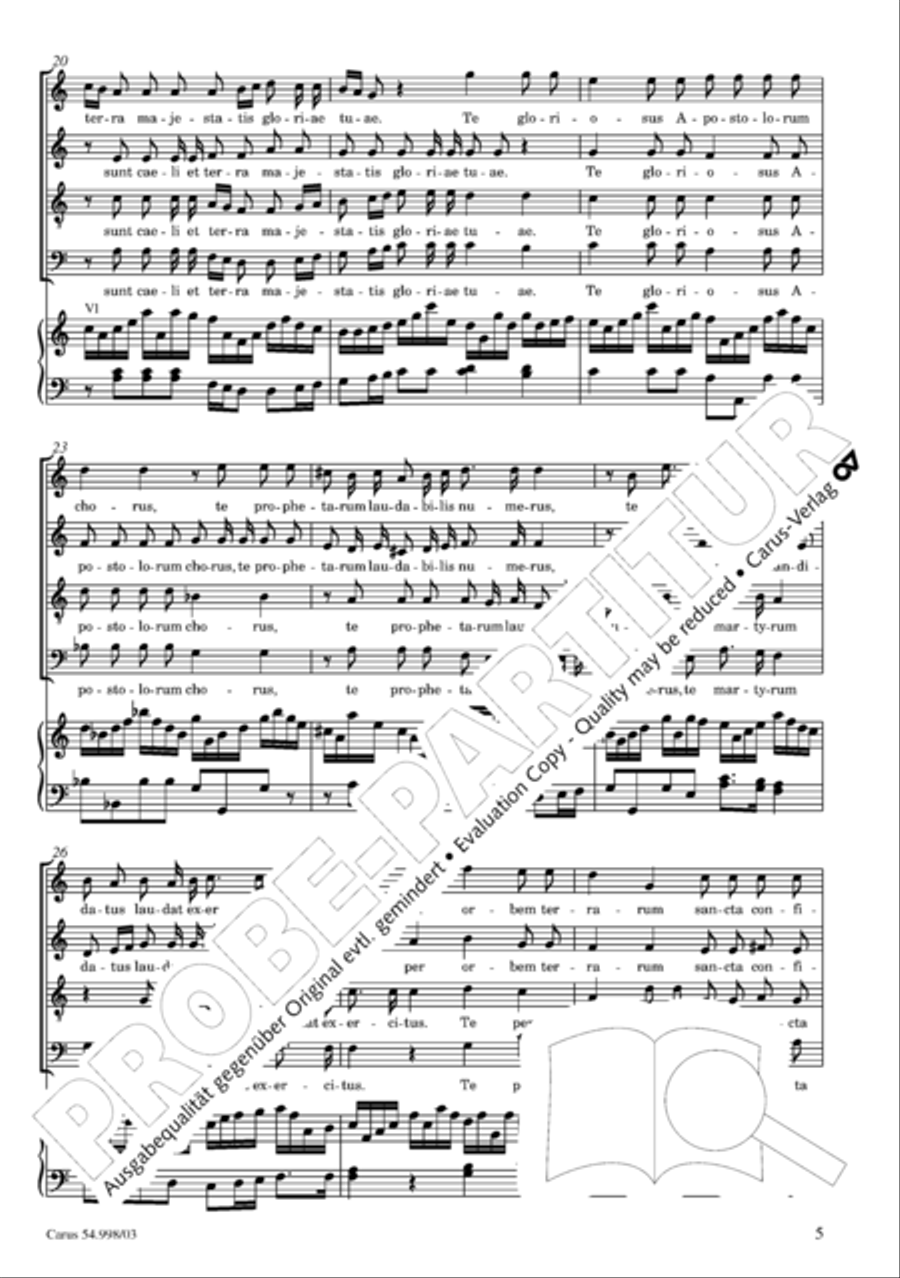 Te Deum in C 4-Part scores gallery preview page 6