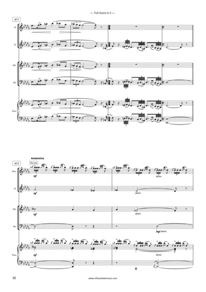 Mussorgsky: Pictures at an Exhibition for Flute, Clarinet, Violin, Cello and Piano (Full Score) image number null
