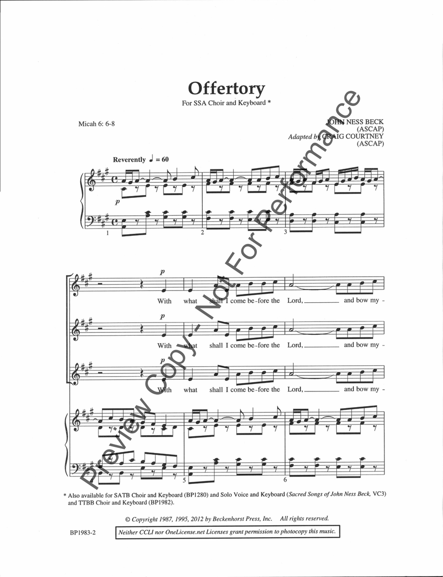 Offertory - SSA Offertory - SSA SSA scores gallery preview page 2