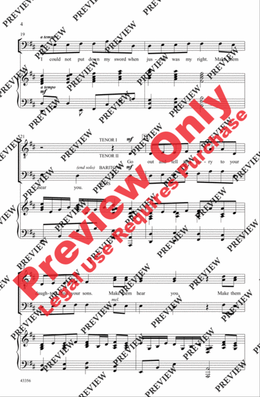 Make Them Hear You Men's Choir scores gallery preview page 4