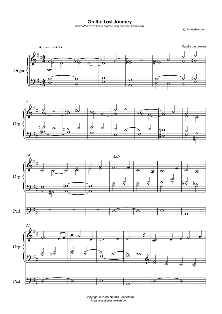 Quiet Postlude Quiet Postlude Organ Solo scores gallery preview page 1