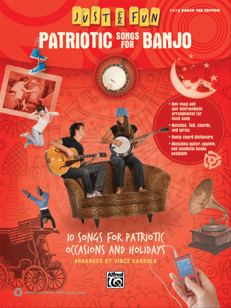 Just for Fun -- Patriotic Songs for Banjo Banjo scores gallery preview page 1