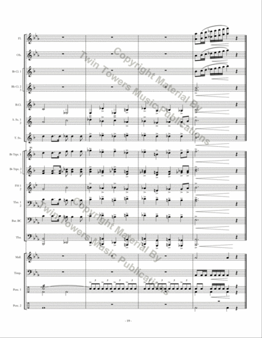 Skyline Fanfare and Theme Concert Band scores gallery preview page 20