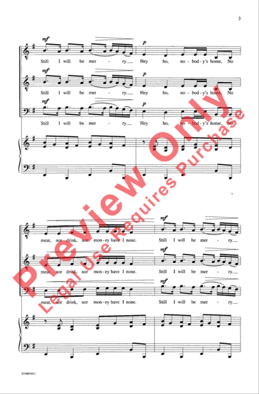 Hey Ho, Nobody's Home Hey Ho, Nobody's Home Men's Choir scores gallery preview page 3