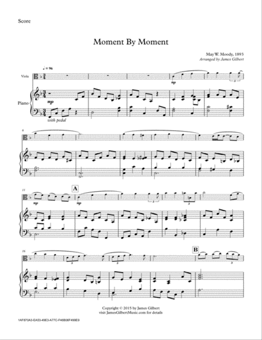 Moment By Moment Viola scores gallery preview page 1